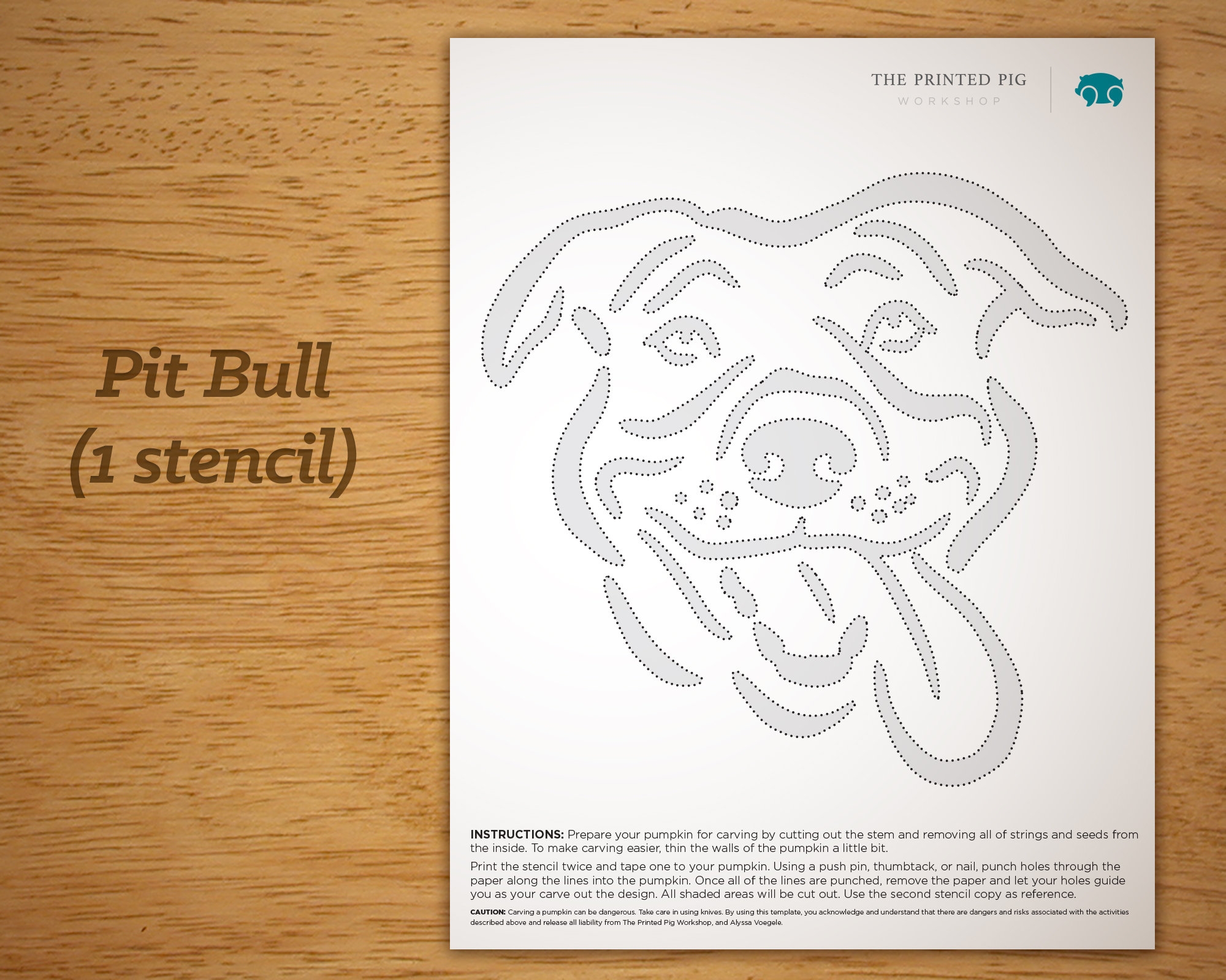 Printable Pumpkin Carving Pattern Pit Bull American Bulldog Happy Staffy Staffordshire Bull Terrier Etsy