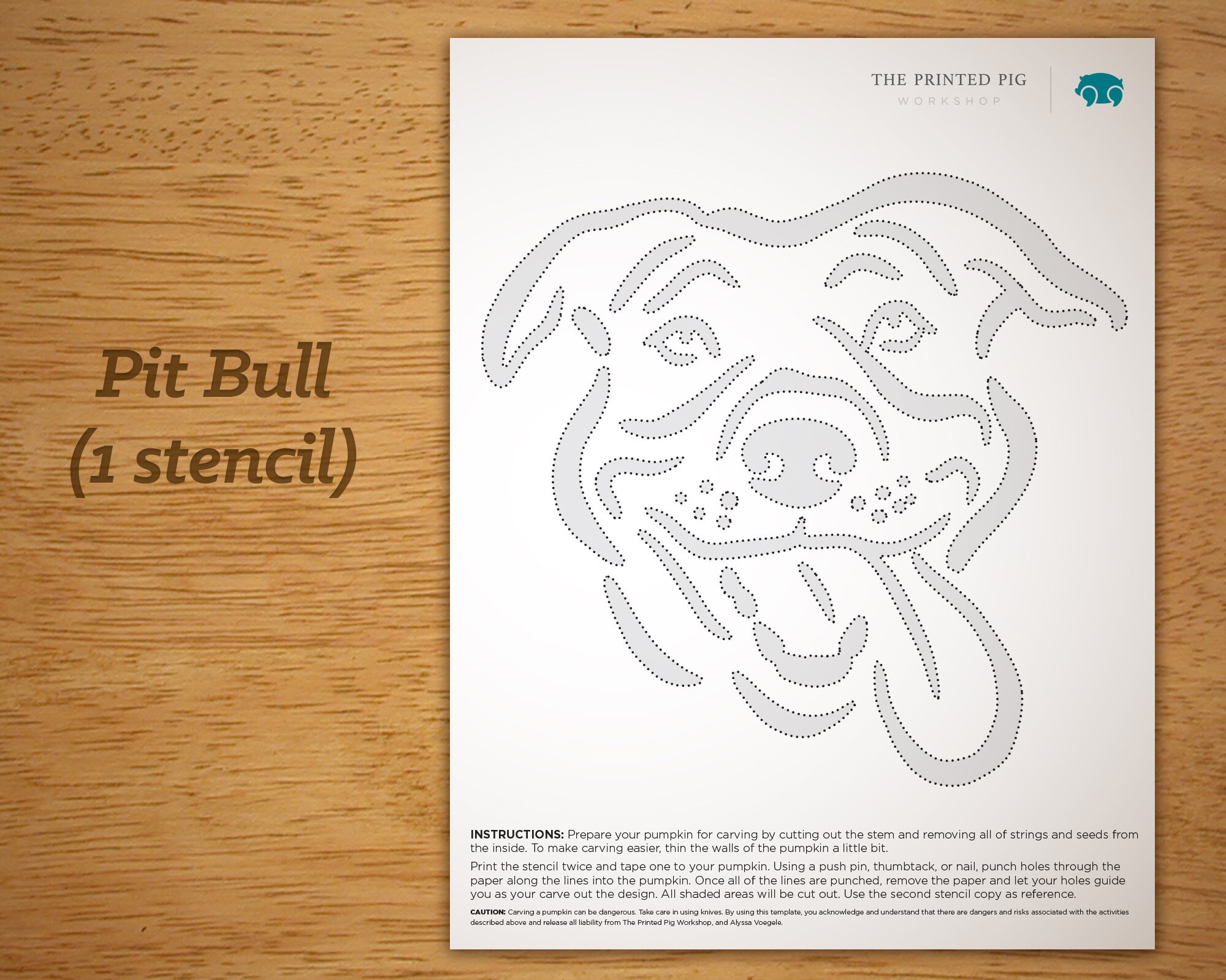 Printable Pumpkin Carving Pattern Pit Bull American Bulldog Happy Staffy Staffordshire Bull Terrier Etsy