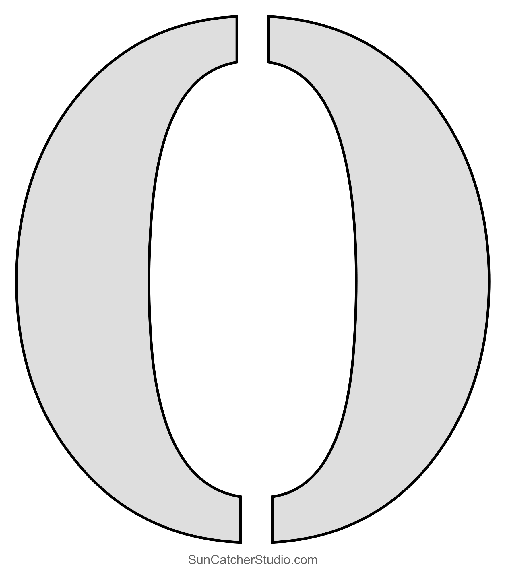 Letter O Free Printable Stencil