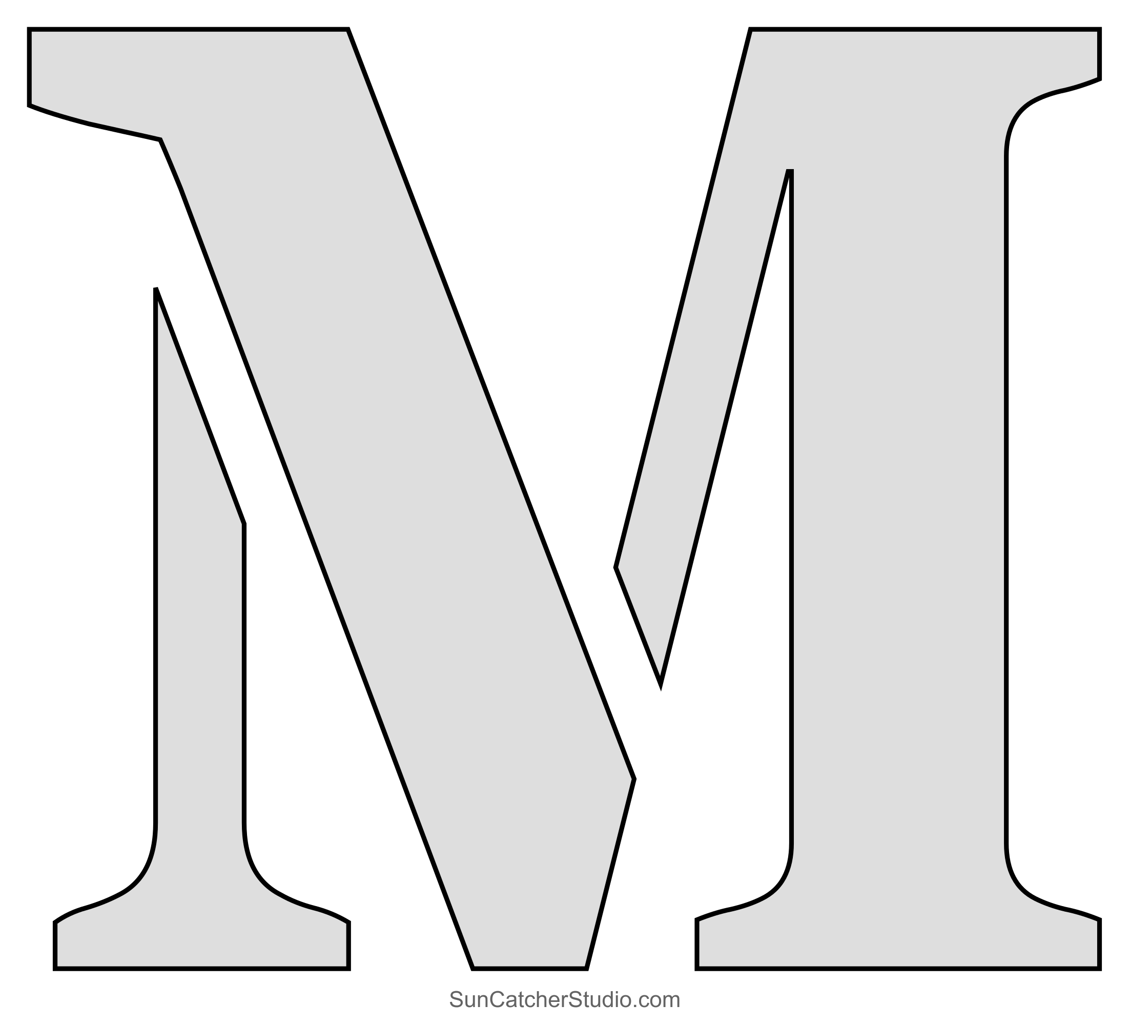 Fancy Letter M Stencils Free Printable