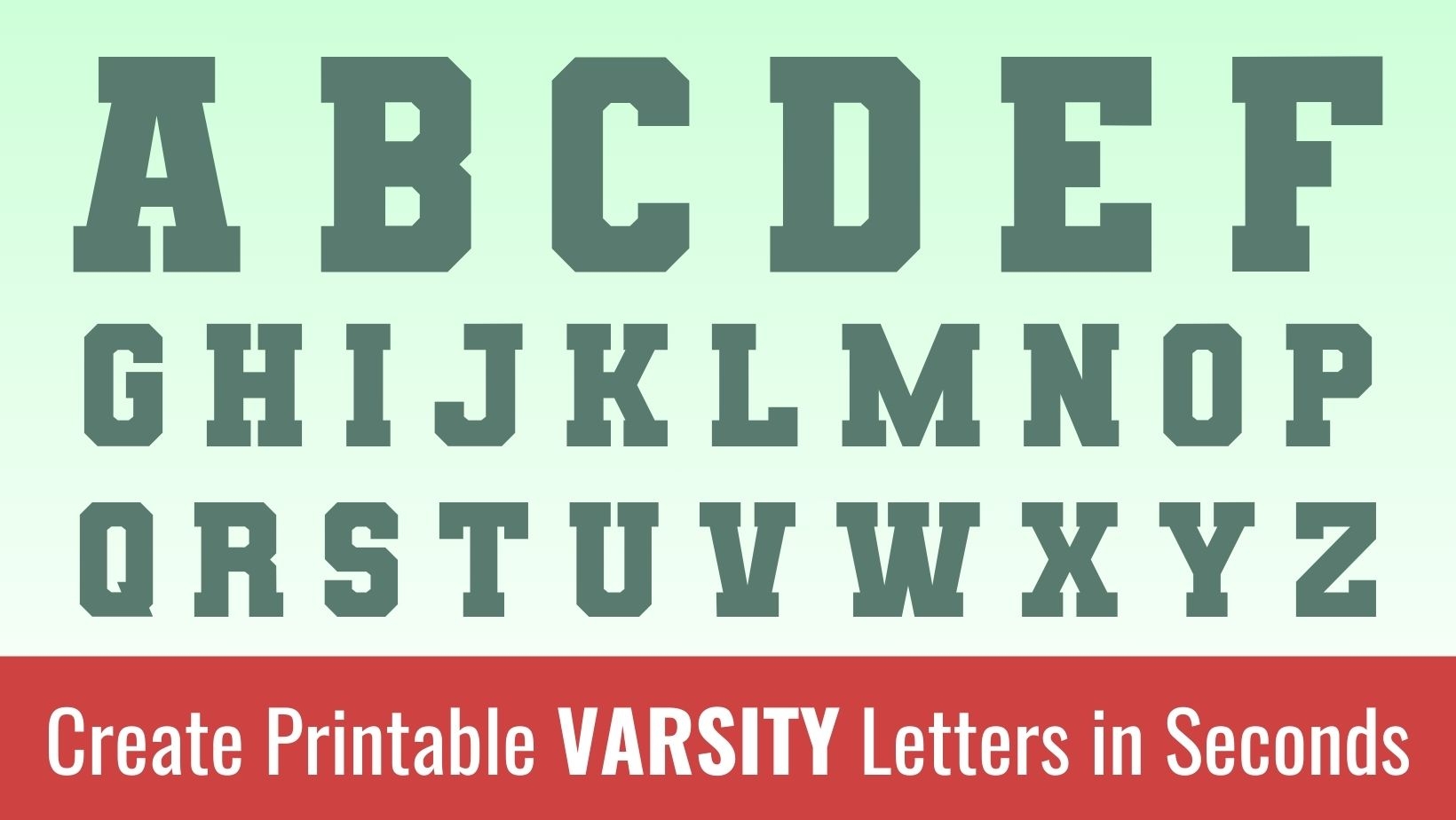 Free Printable Varsity Letter Stencils