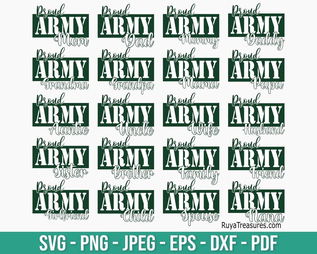 Free Printable Stencil Proud Army Mom