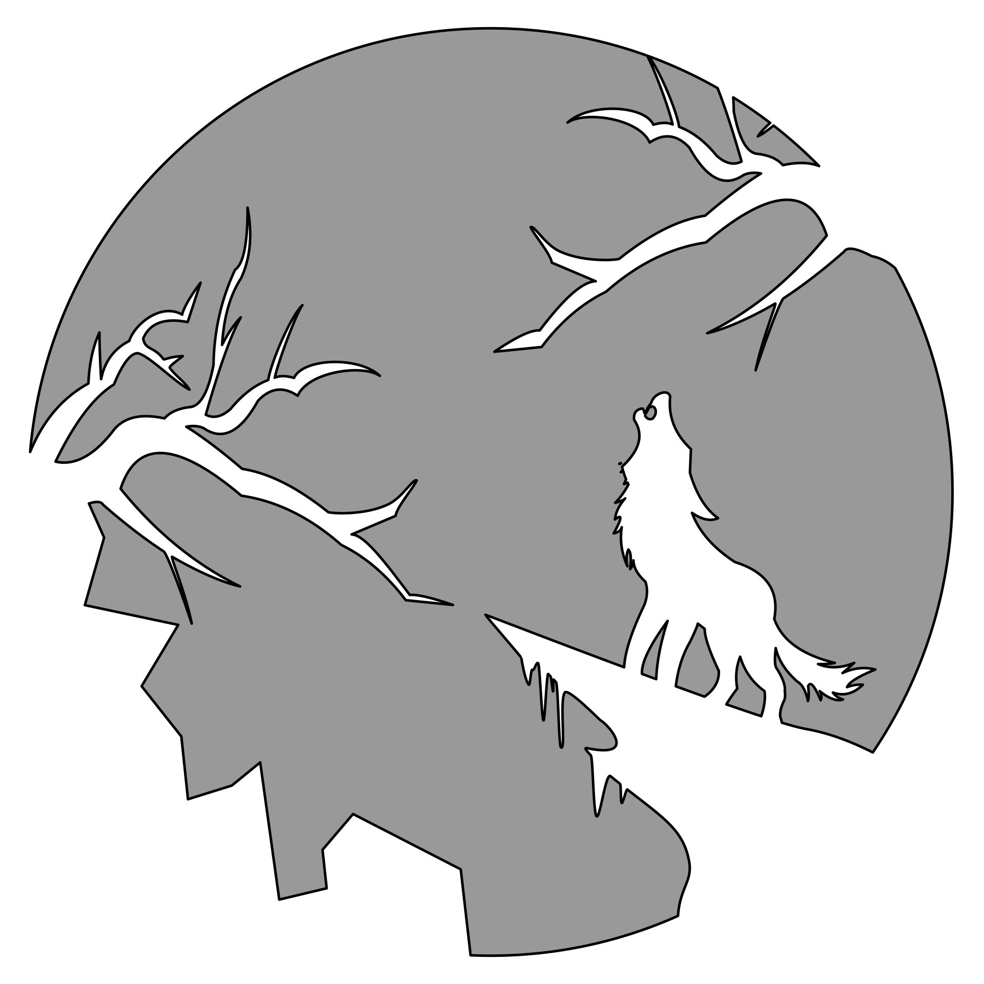 Pumpkin Carving Stencils Free Printable Werewolf