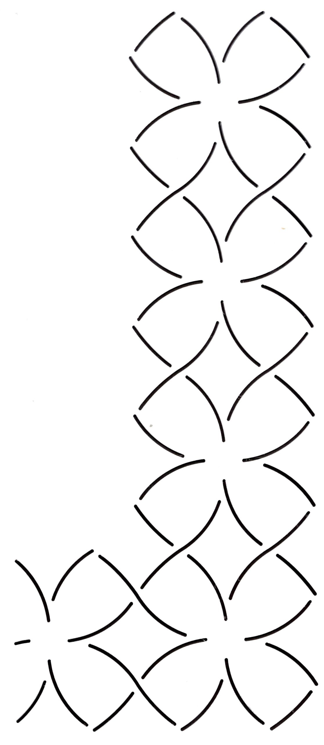 Continuous Line Free Printable Quilting Stencils
