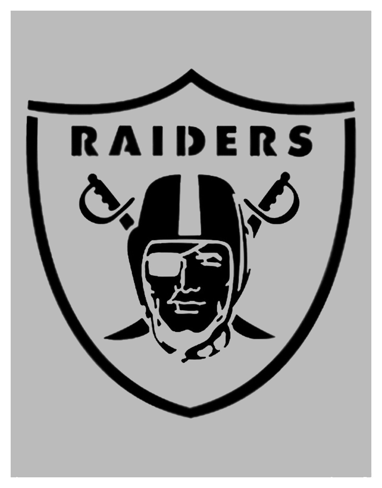 Free Printable Raiders Stencil