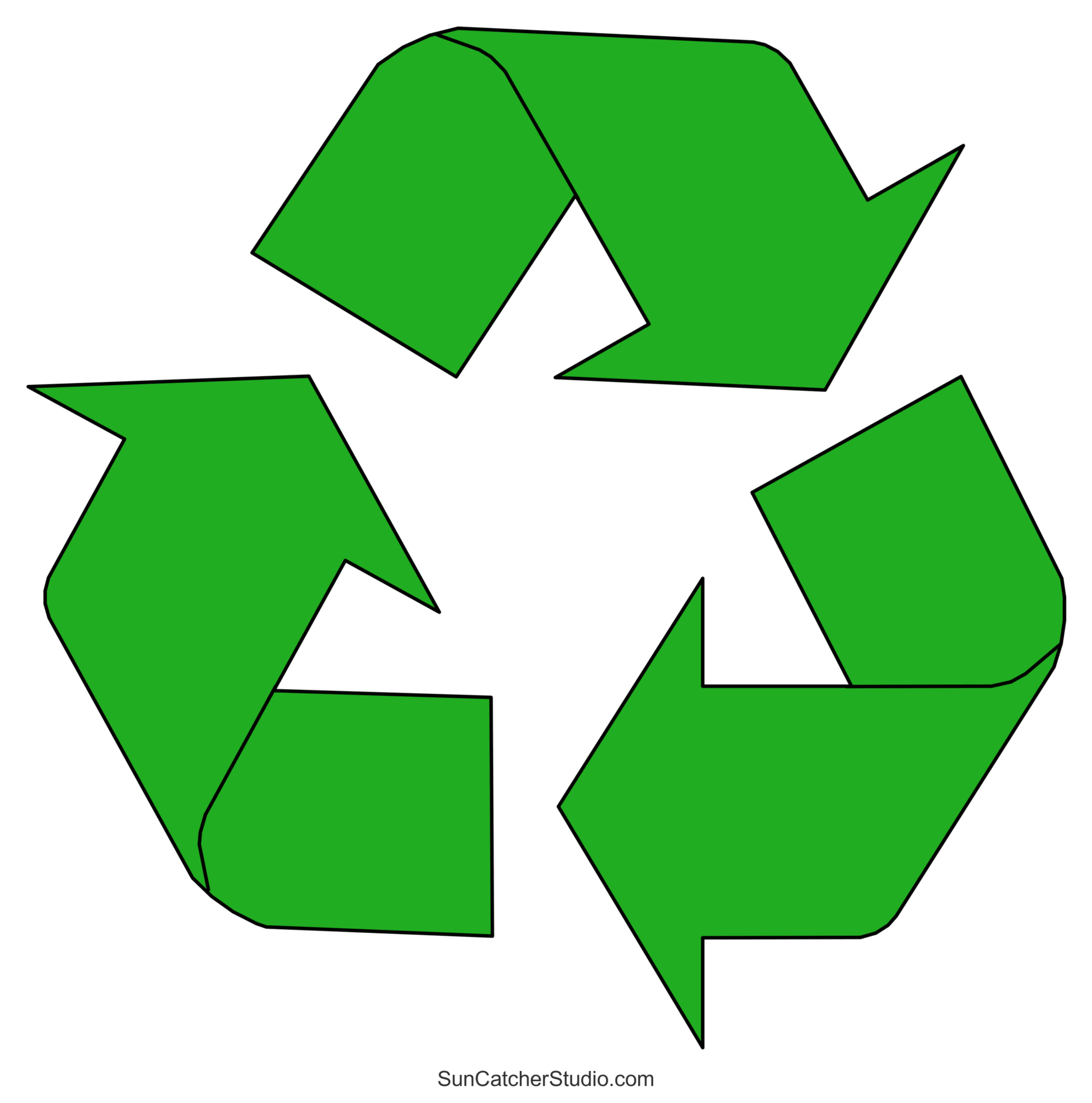 Free Printable Recycle Symbol Stencil