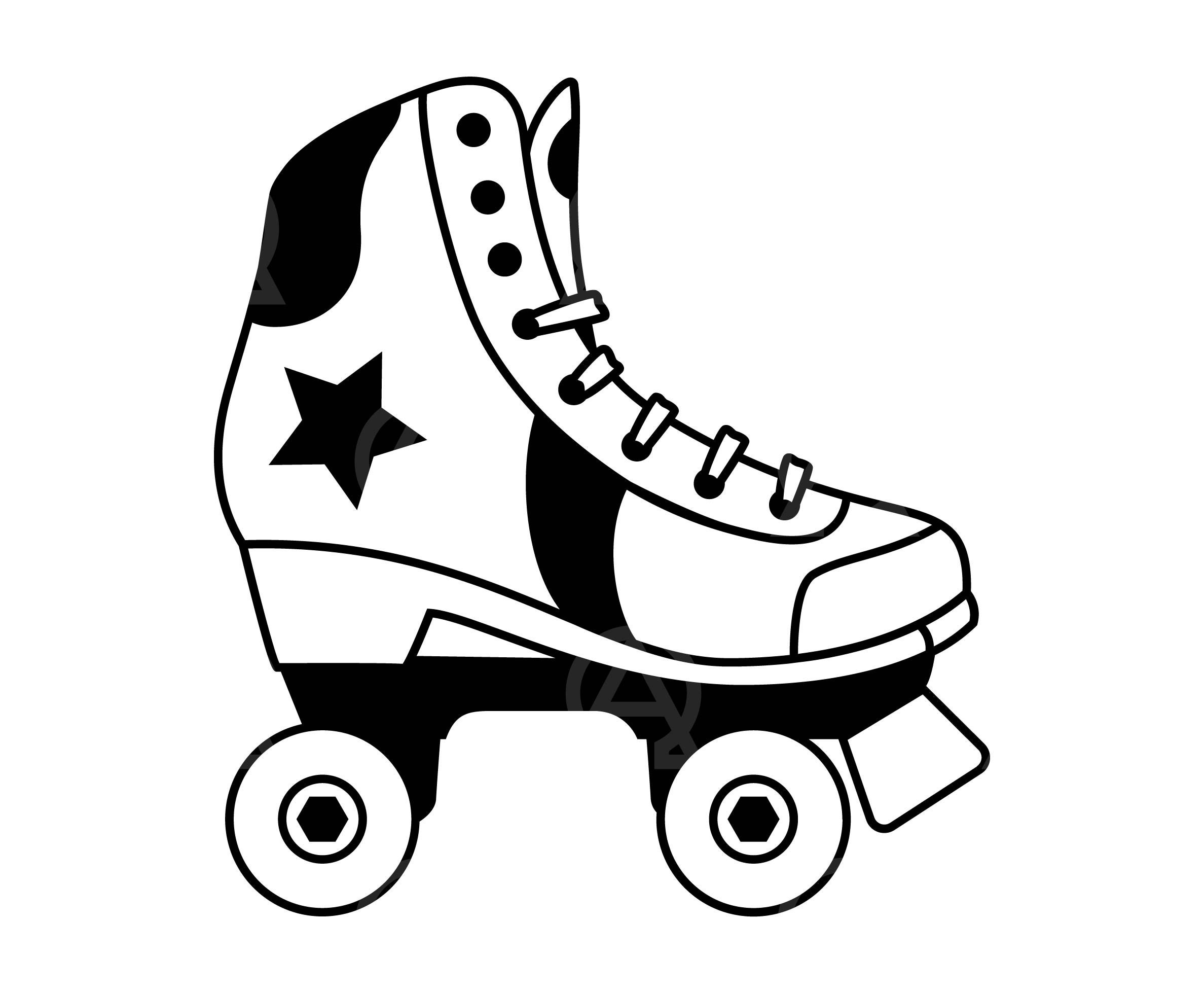 Free Printable Roller Skate Stencil