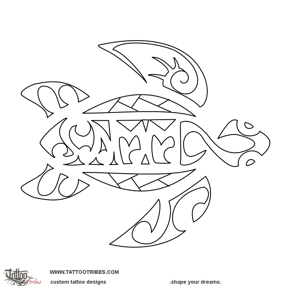 Free Printable Tattoo Stencils Turtle