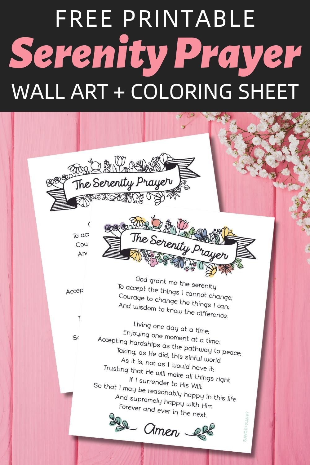 Serenity Prayer Wall Stencils Free Printable