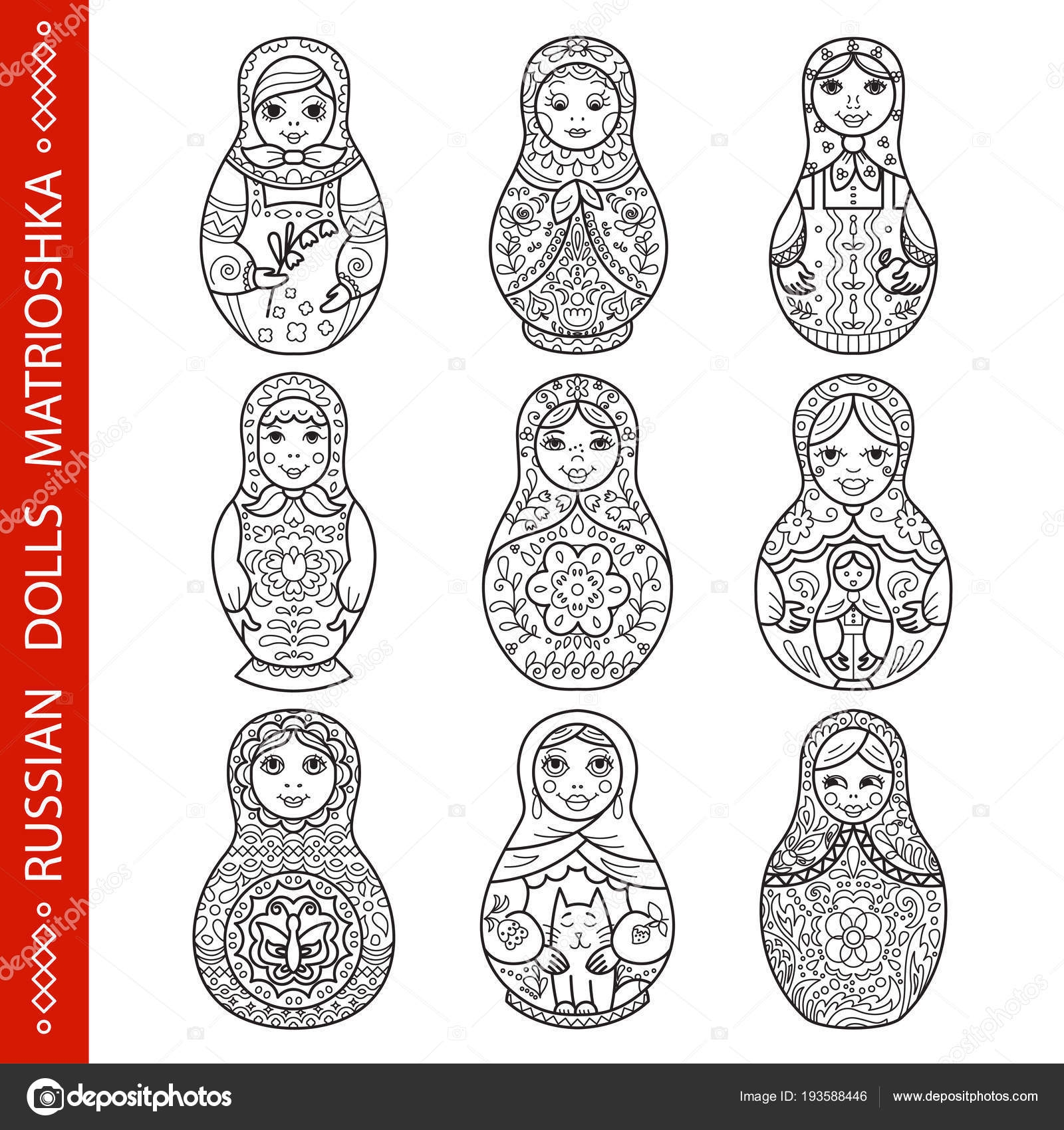 Matryoshka Stencil Free Printable