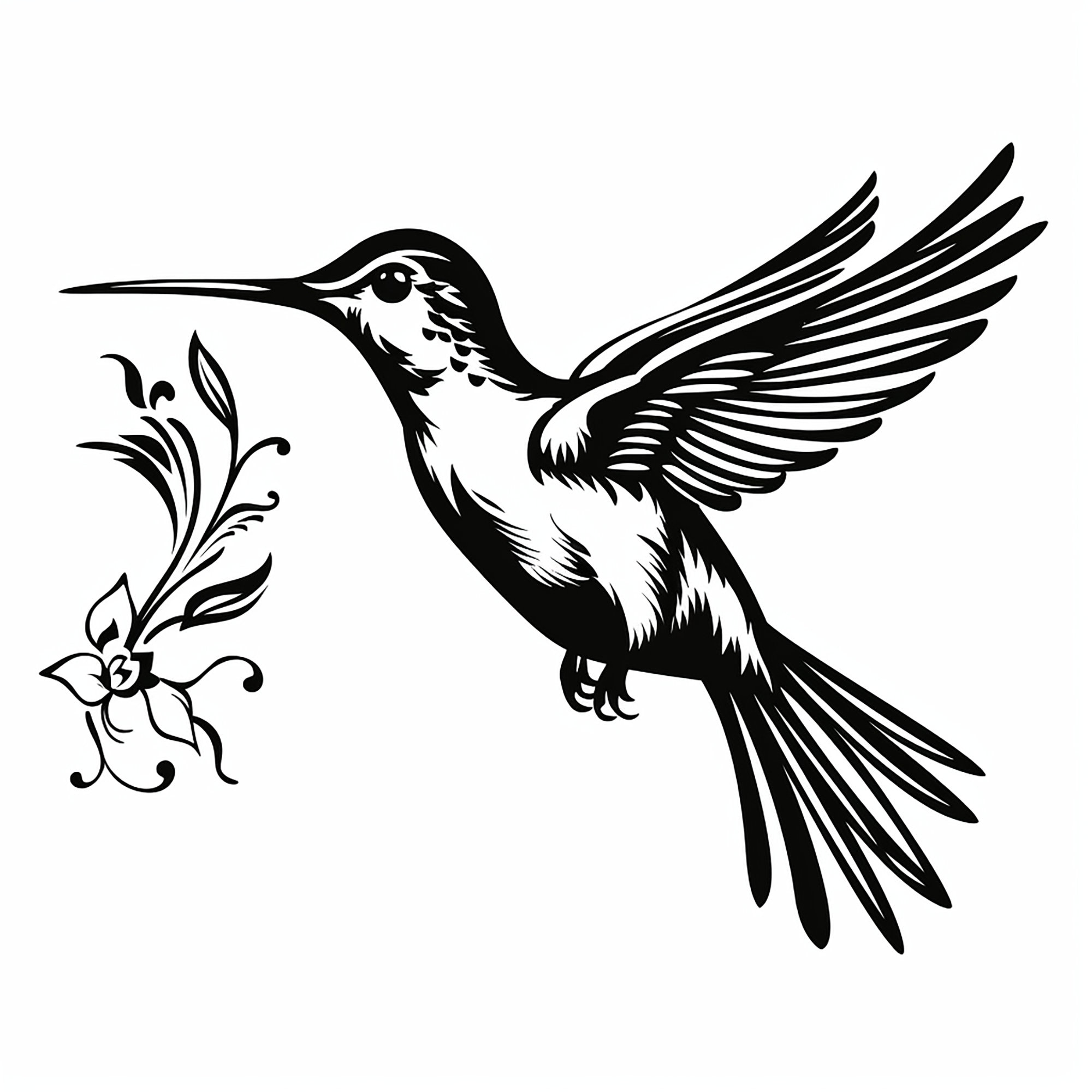 Free Stencils Printable Hummingbird Tribal