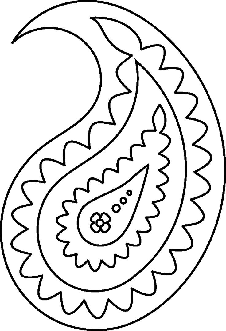 Simple Paisley Print Clip Art Library Worksheets Library