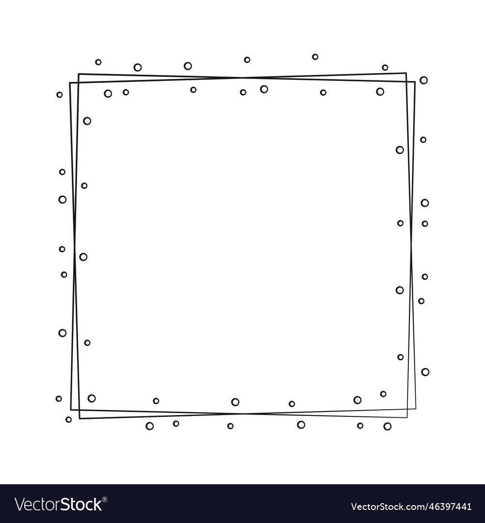 Simple Square Geometric Frame Border Modern Vector Image