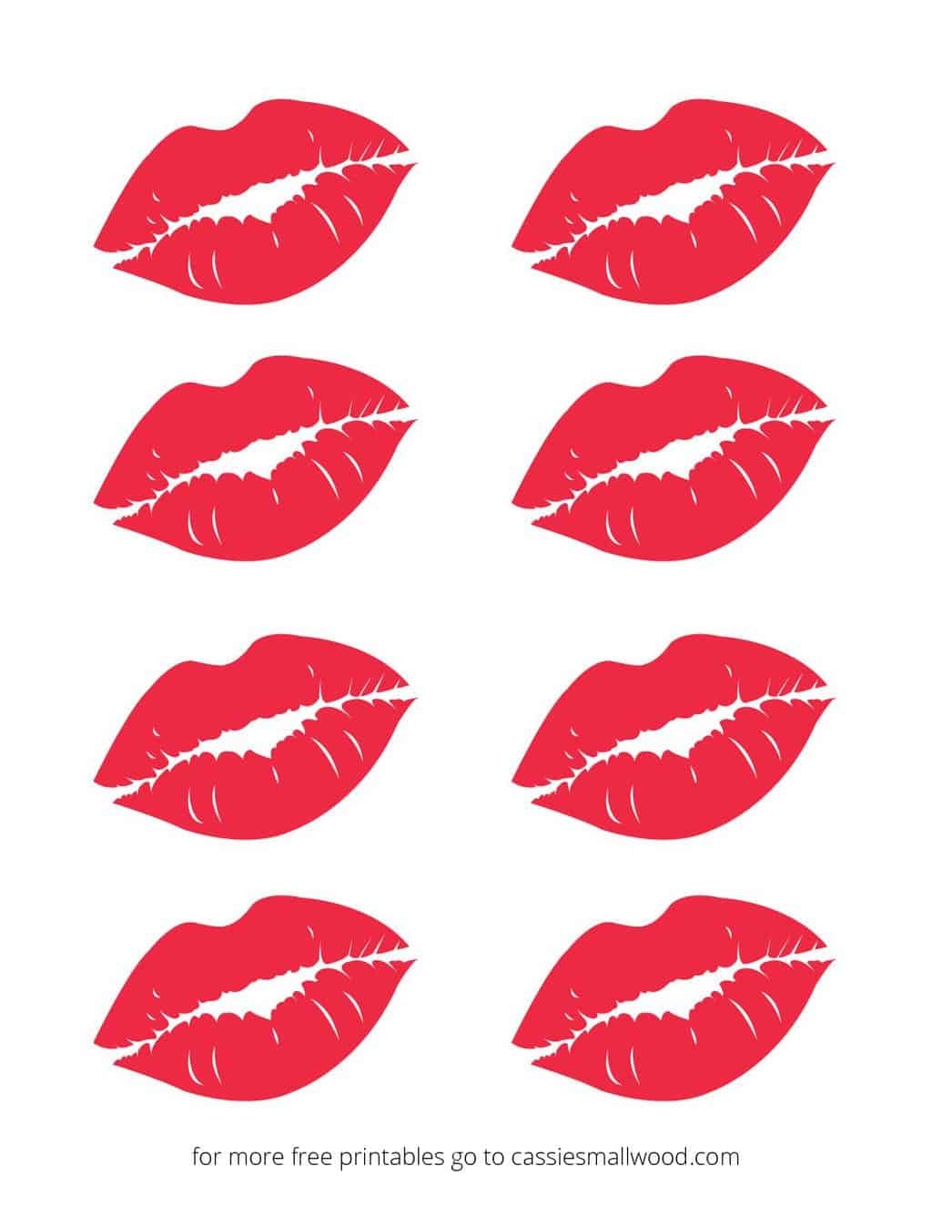 Small Lipstick Kiss Mark Stencil Cassie Smallwood
