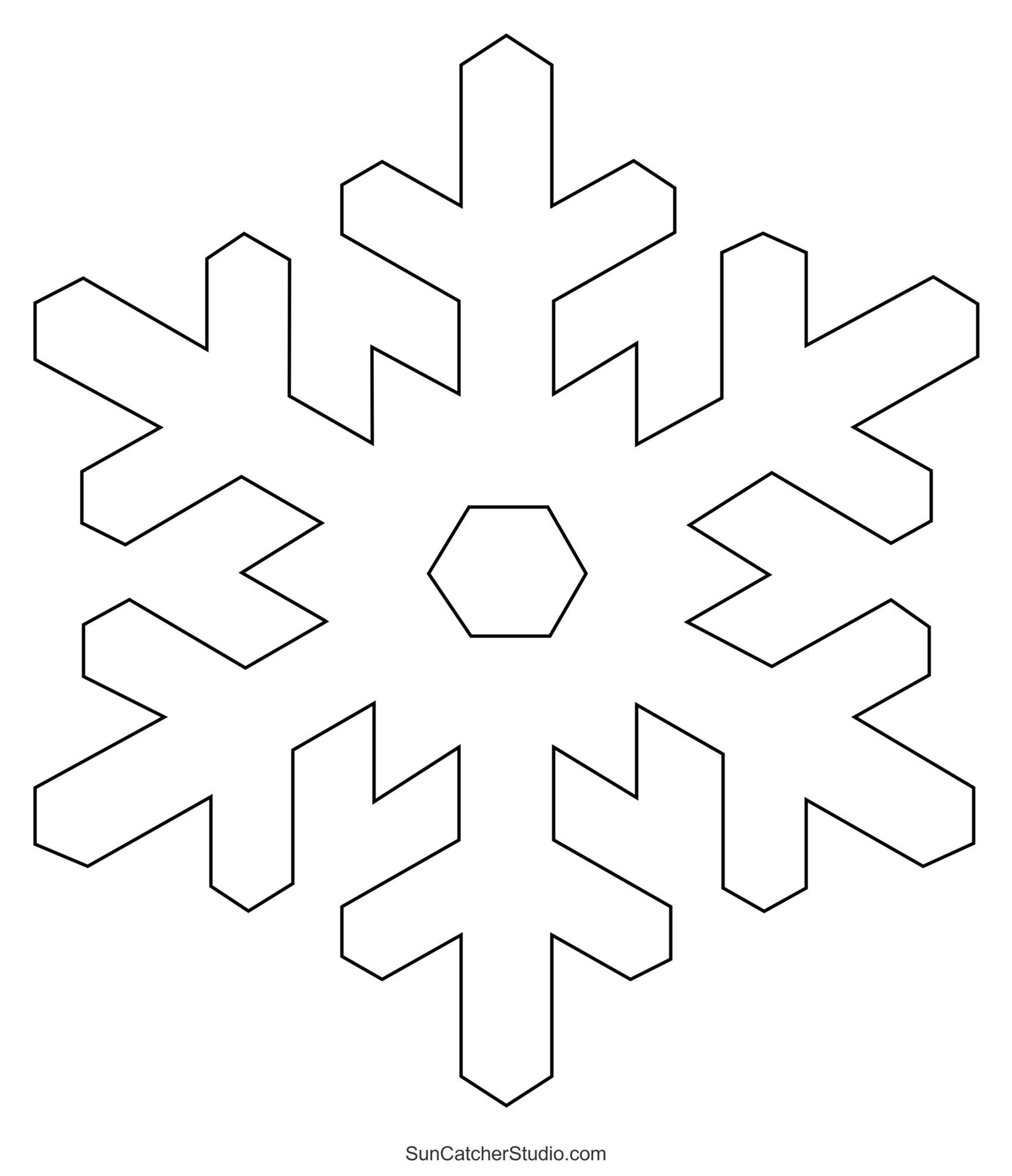 Free Large Printable Snowflake Templates Stencils