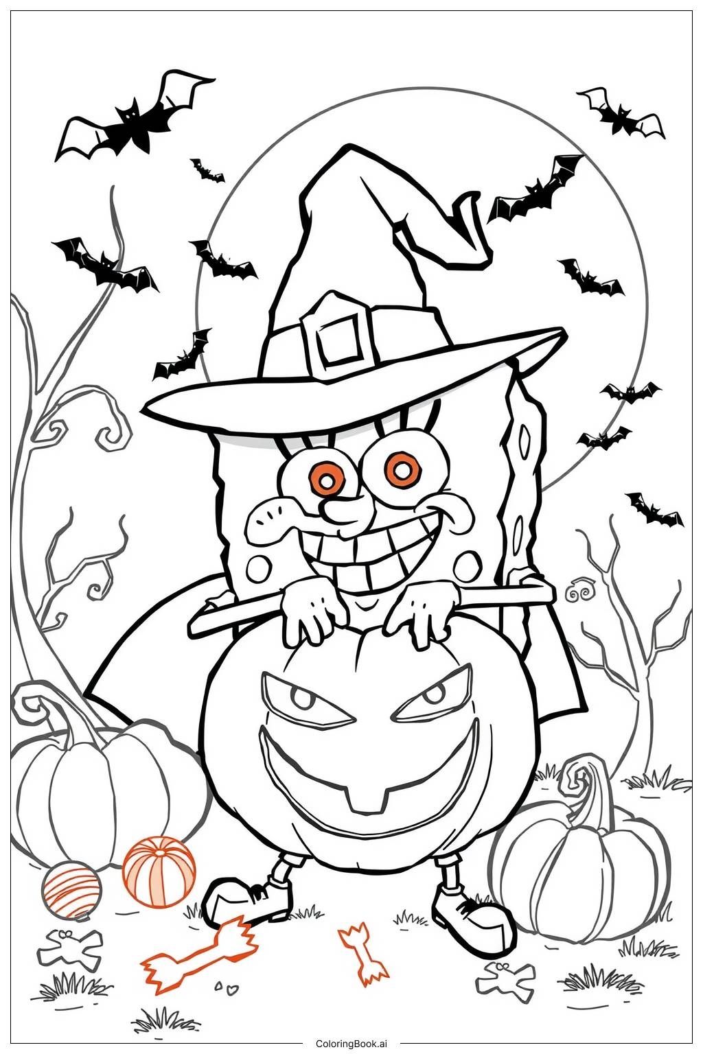 Free Printable Spongebob Pumpkin Stencils