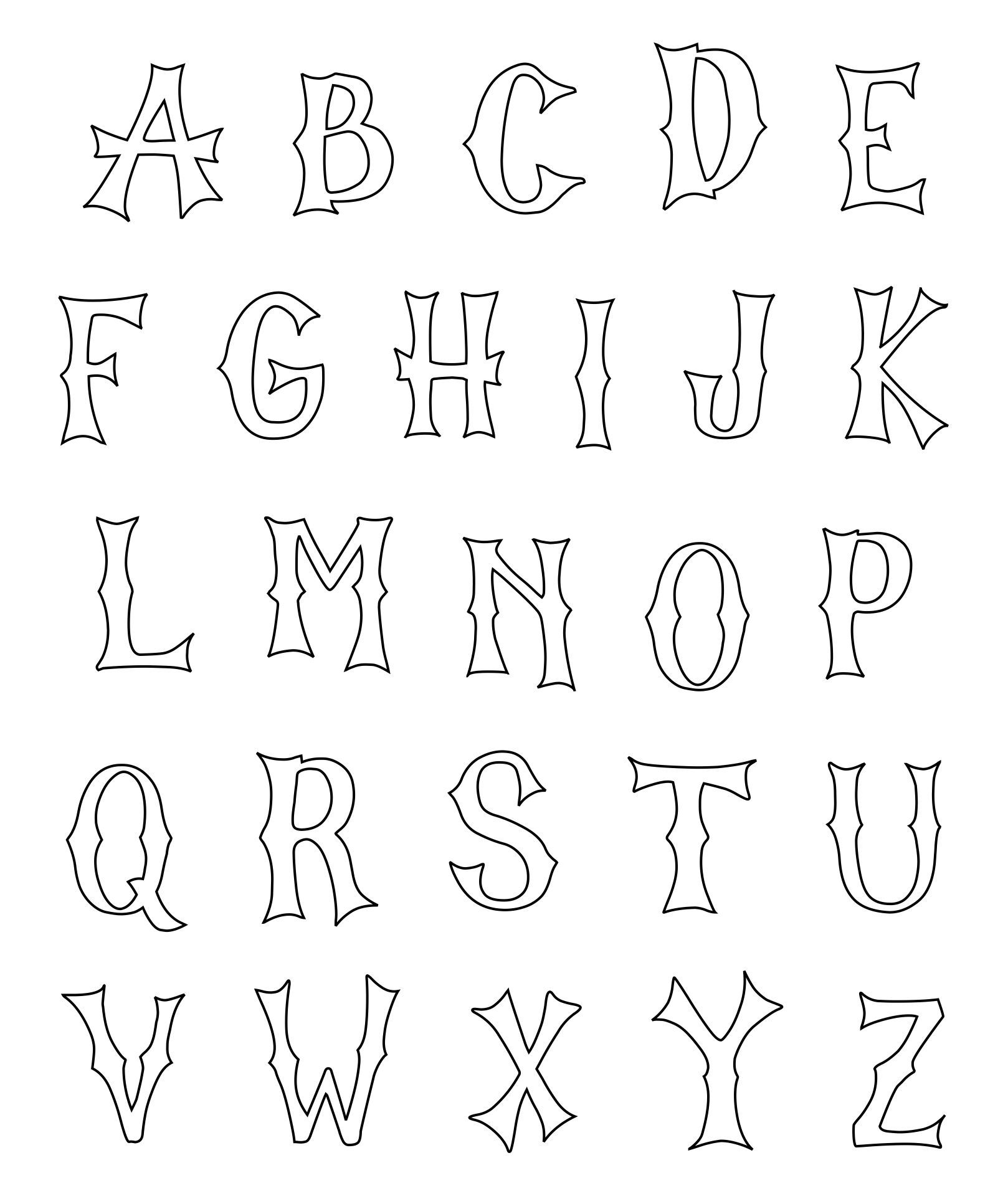 Spooky Letter Stencils Free Printable