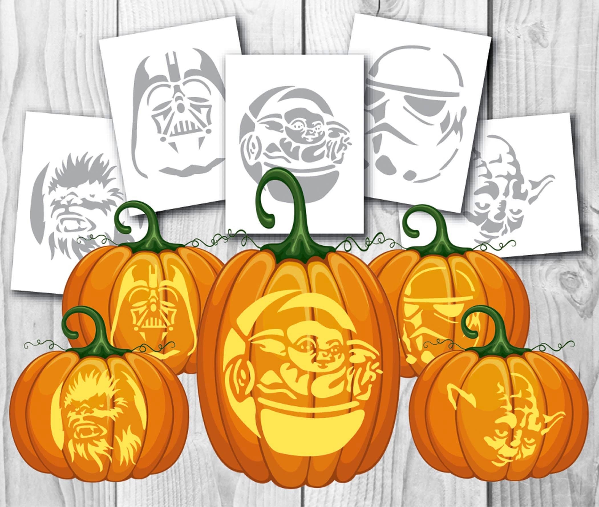 Pumpkin Carving Stencils Free Printable Jedi