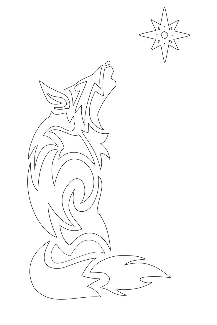 Free Printable Wolf Stencil For Painting