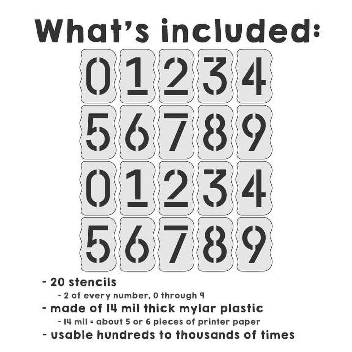 Free Printable Curb Number Stencil