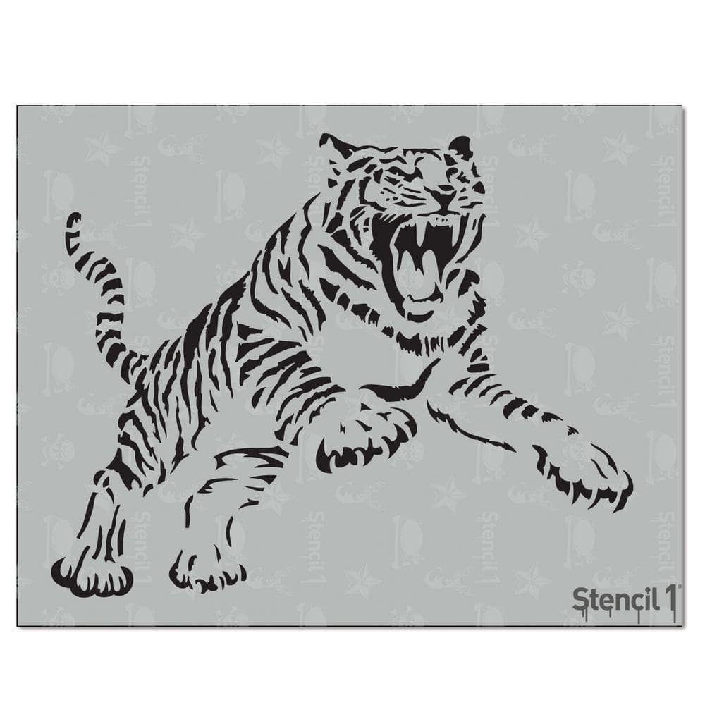 Free Printable Wall Tiger Stencil