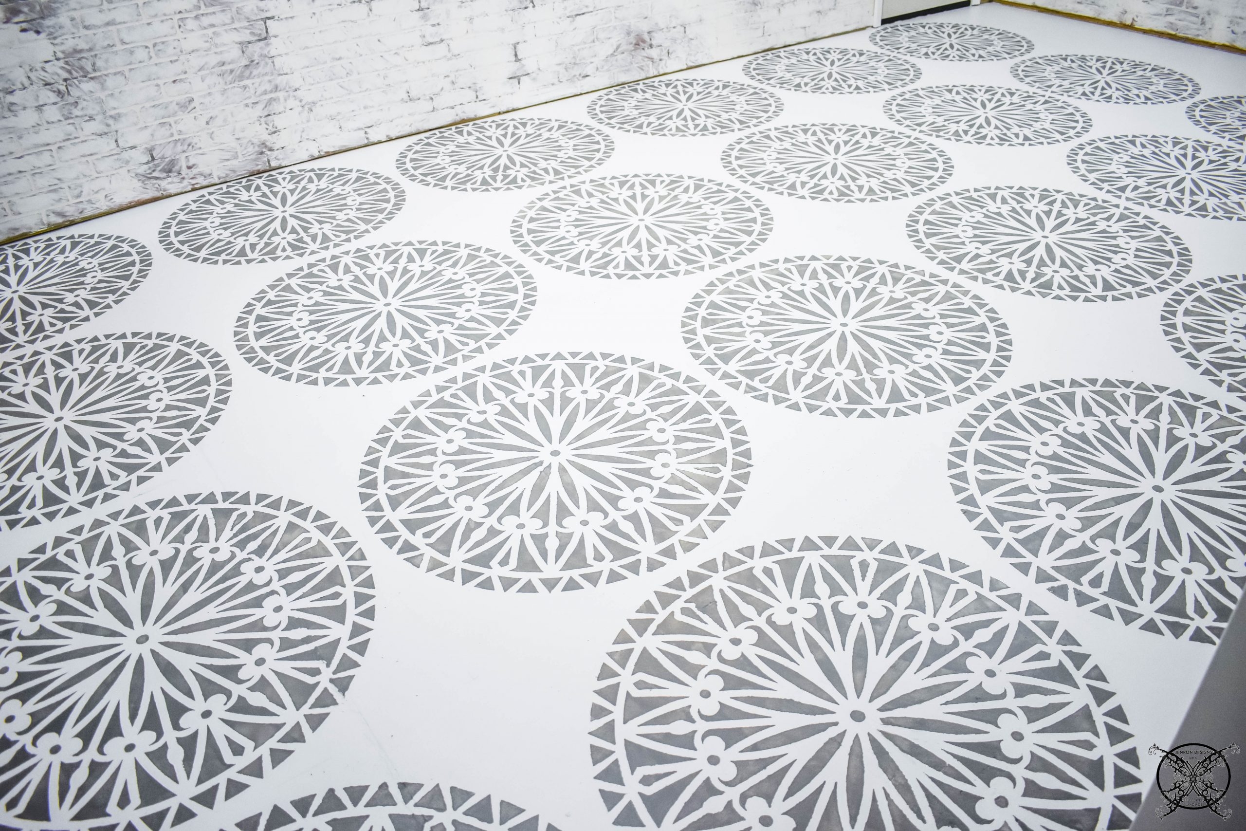 Stenciling A Concrete Floor JENRON DESIGNS