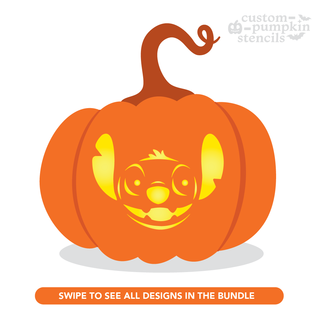 Stitch Pumpkin Carving Stencil