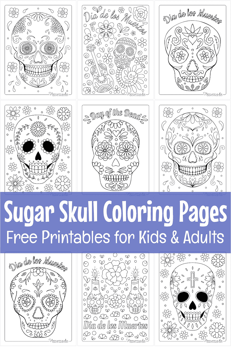Free Printable Sugar Skull Stencils