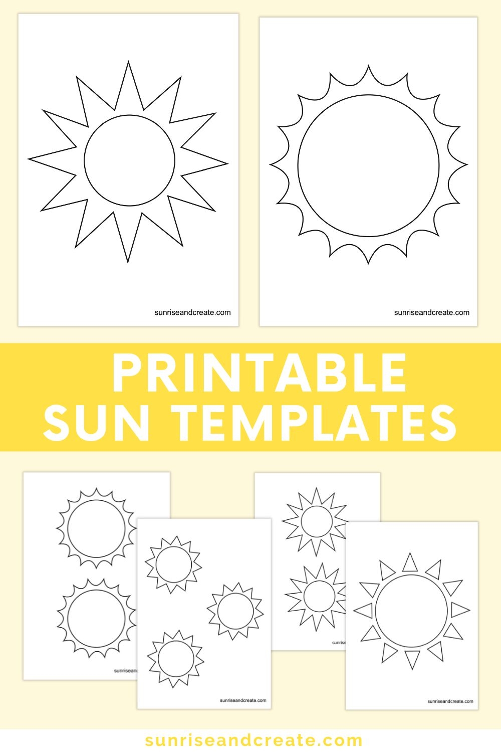 Free Printable Sunrise Stencil