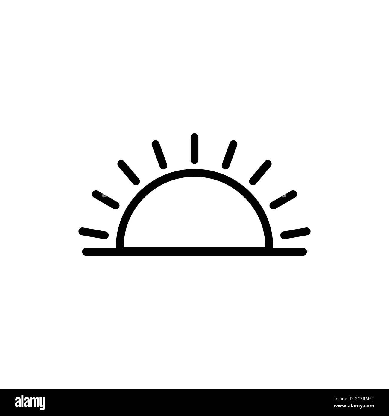 Sunset And Sunrise Line Icon Design Template Vector Stock Vector Image Art Alamy