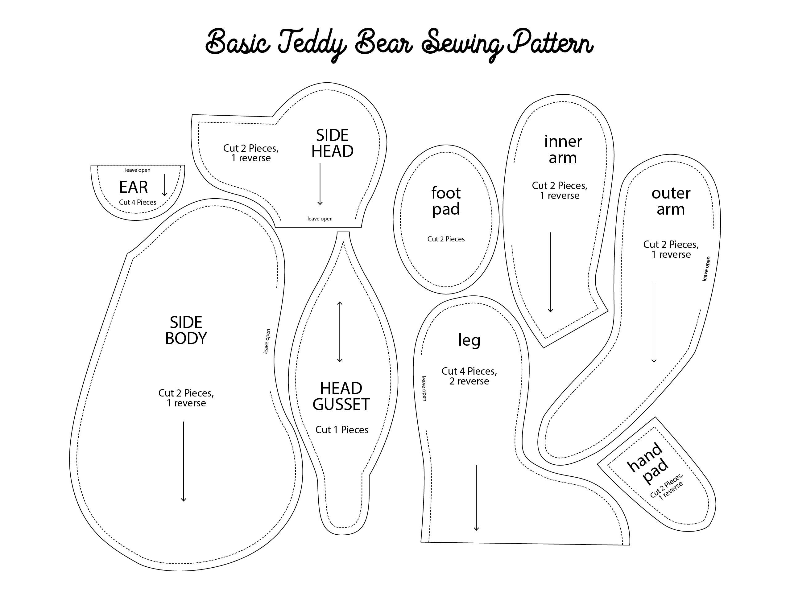 Free Printable Teddy Bear Stencil