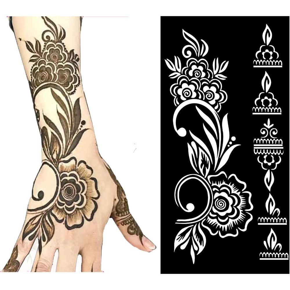 Temporary Tattoo Henna Stencils Tattoo Drawing Templates Body Art Accessories Worksheets Library
