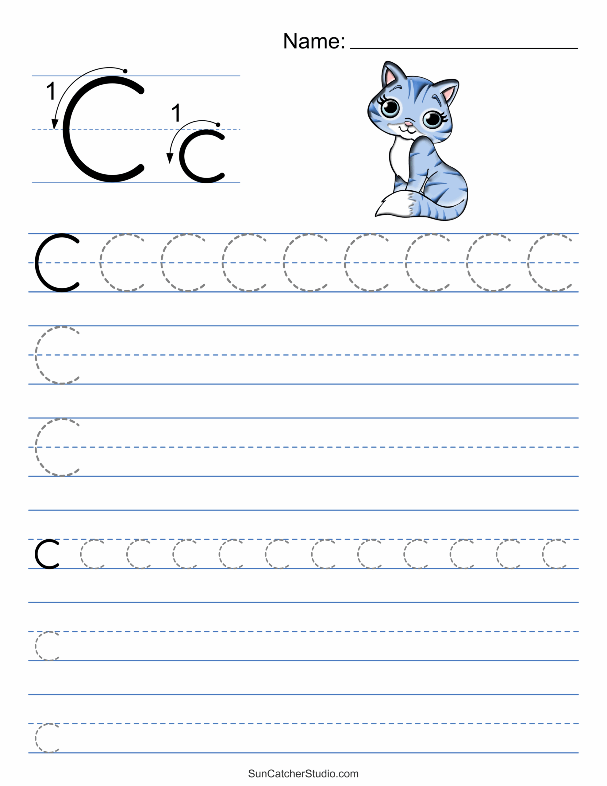 Free Printable Trace Letter Stencils