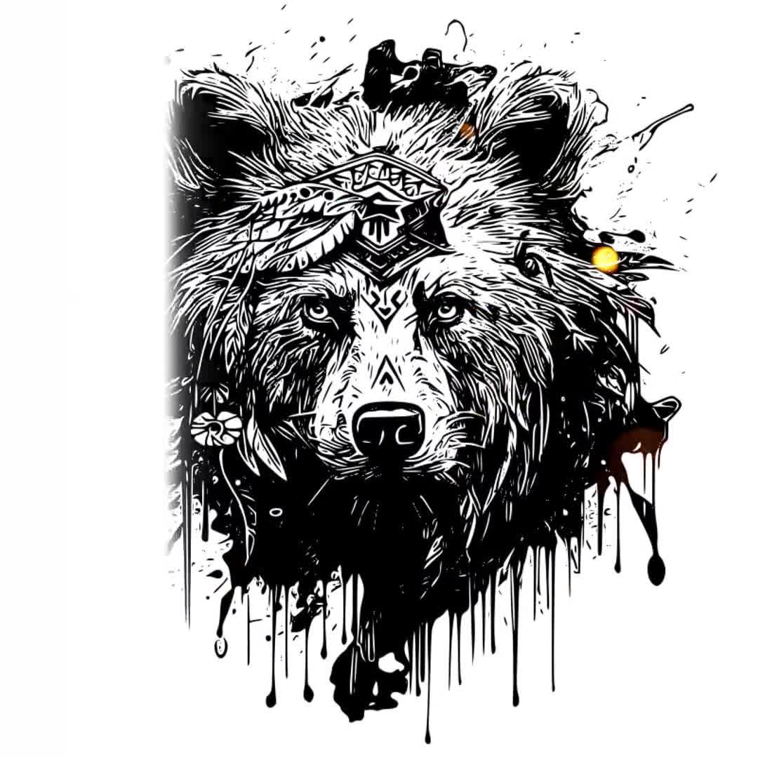 Free Printable Tattoo Stencils Designs Bear