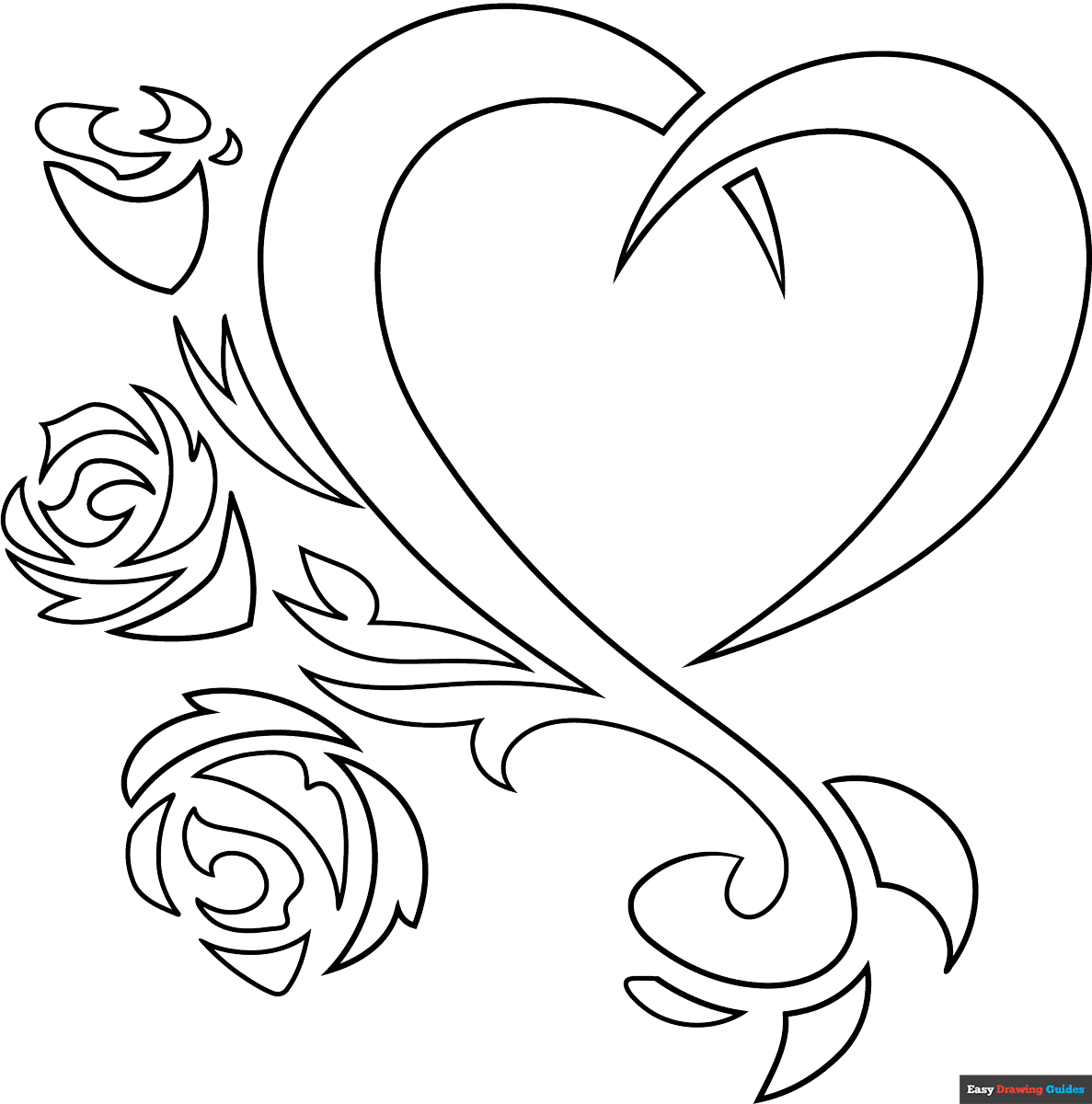 Free Printable Tribal Heart Stencil