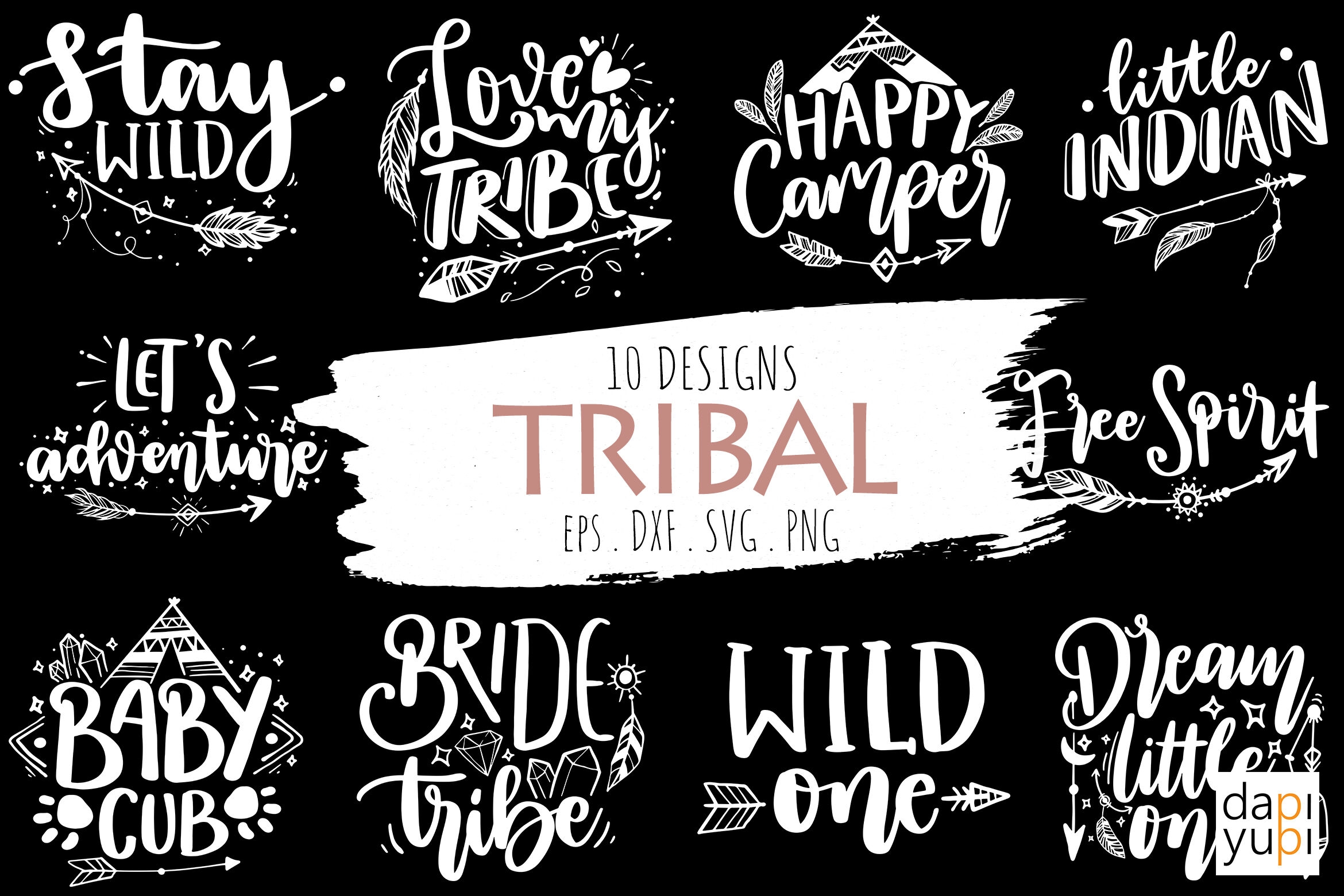 Tribal Quotes Boho Quotes Bohemian SVG By Dapiyupi TheHungryJPEG