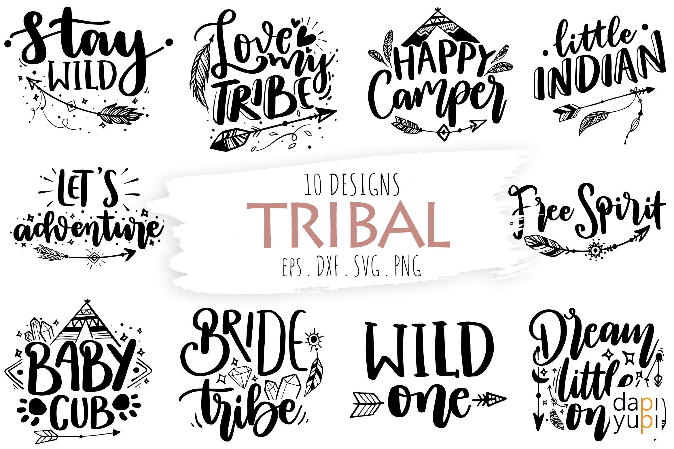 Tribal Quotes Boho Quotes Bohemian SVG By Dapiyupi TheHungryJPEG