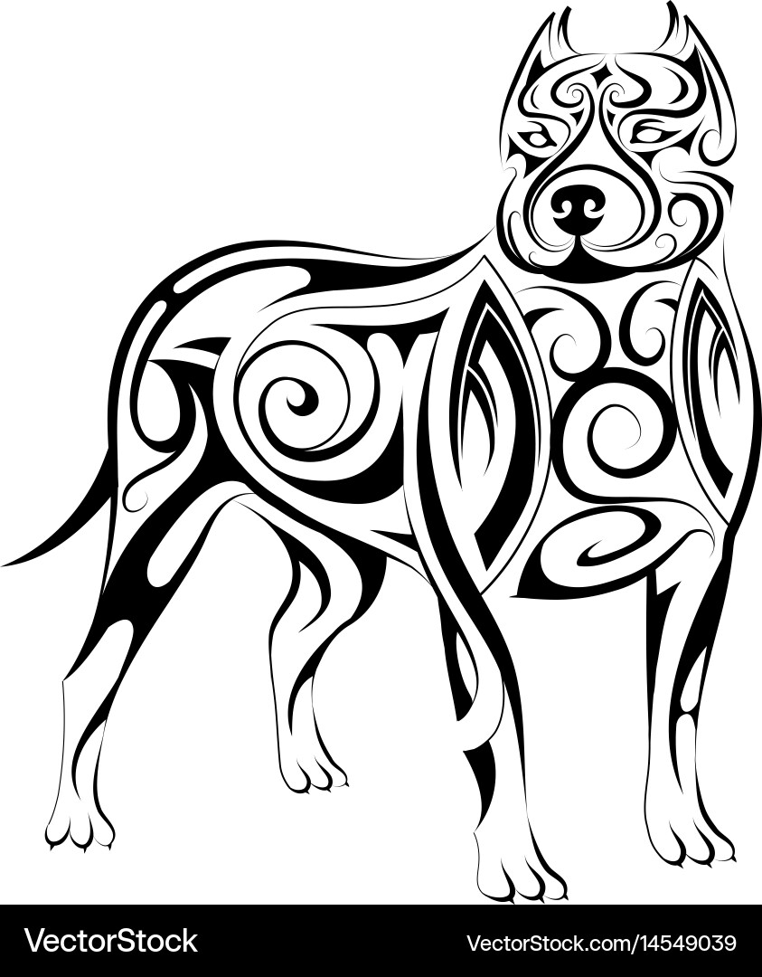Tribal Tattoo Dog Vector Images over 1 500 