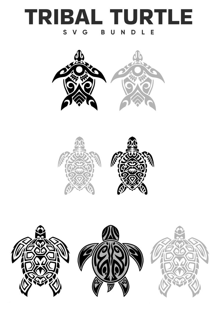 Tribal Turtle SVG