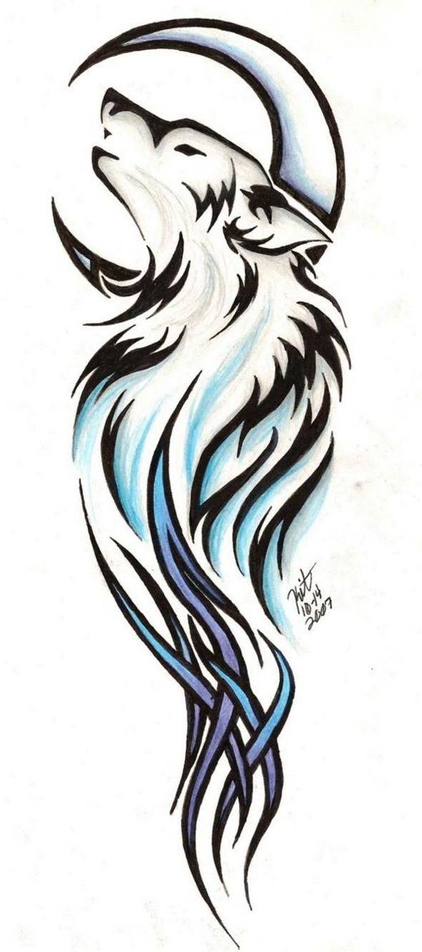 Free Stencils Printable Wolf Tribal