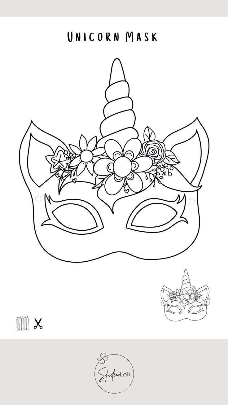 Free Printable Unicorn Face Stencils