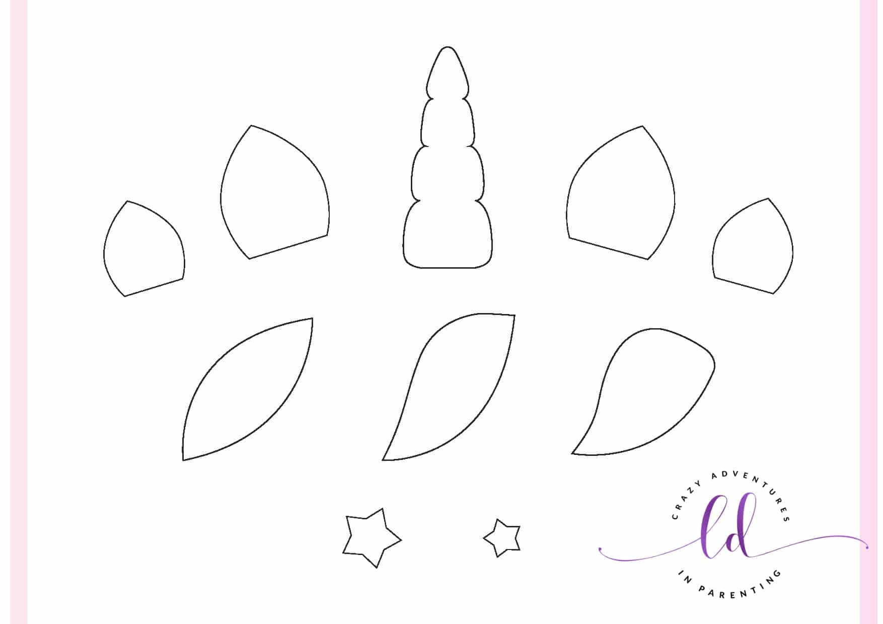 Free Printable Unicorn Stencils