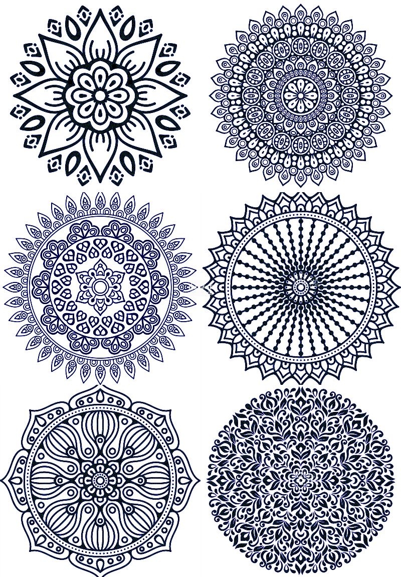Vintage Step Stool Makeover with 6 Free Mandala Stencil Files The Navage Patch