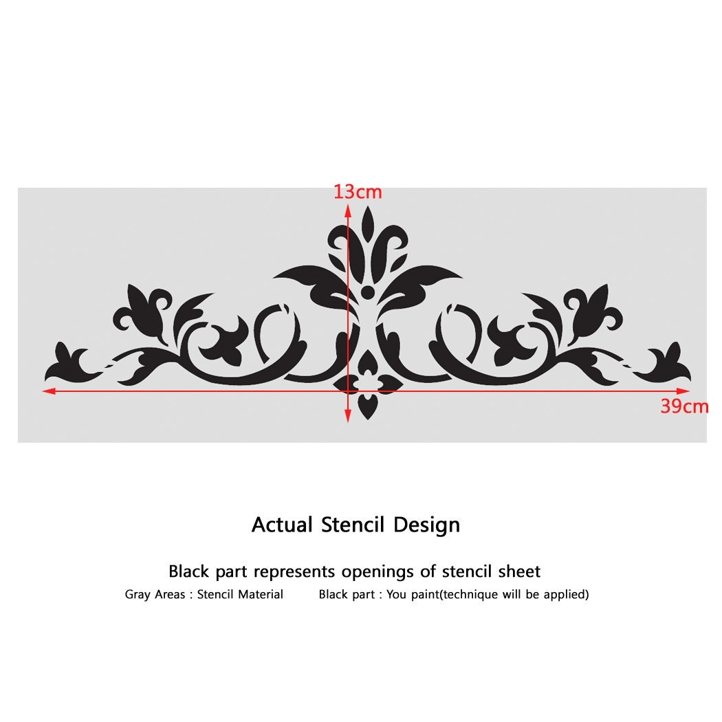 Wall Stencils Border Stencil Pattern 072 Reusable Template For DIY Wall Decor Etsy