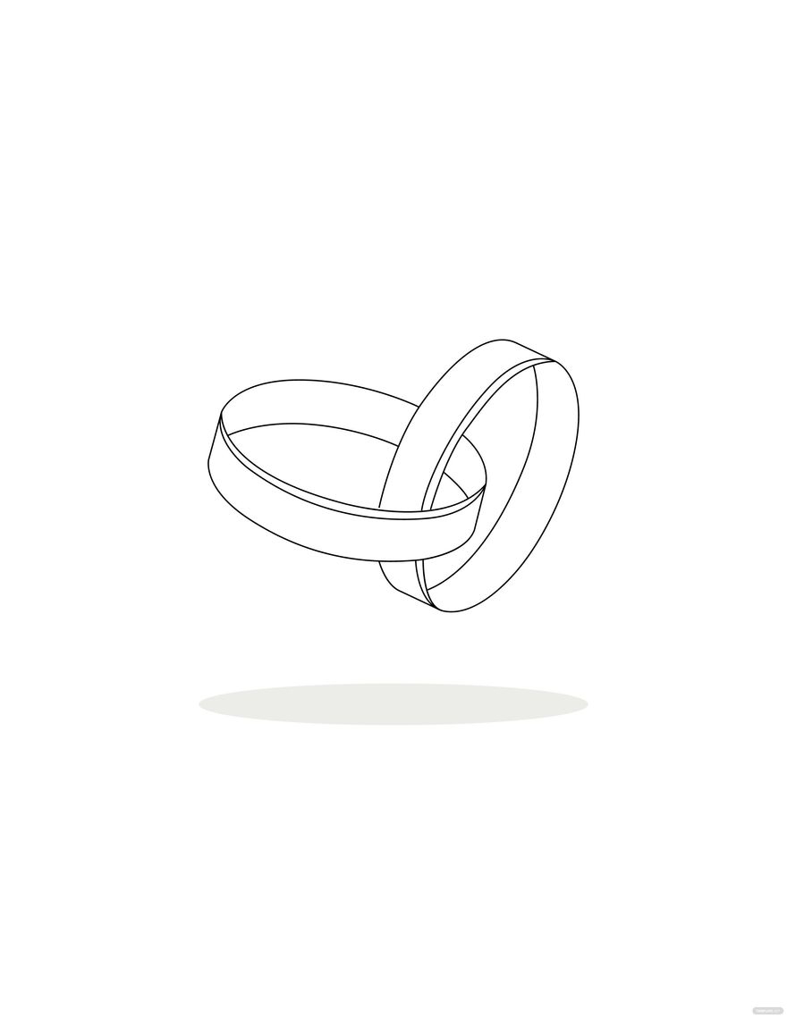 Wedding Ring Coloring Page In Illustrator EPS JPG PNG SVG Download Template