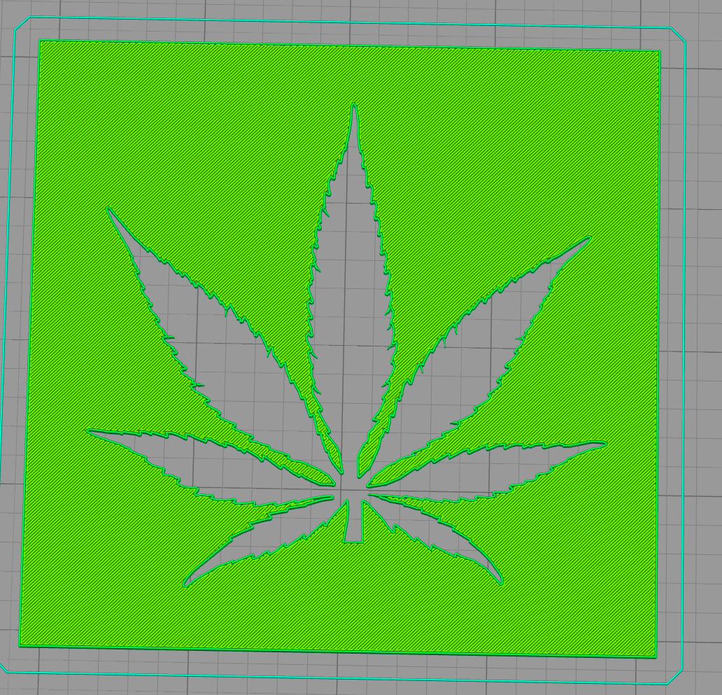  Weed Stencil Free STL File For Cults