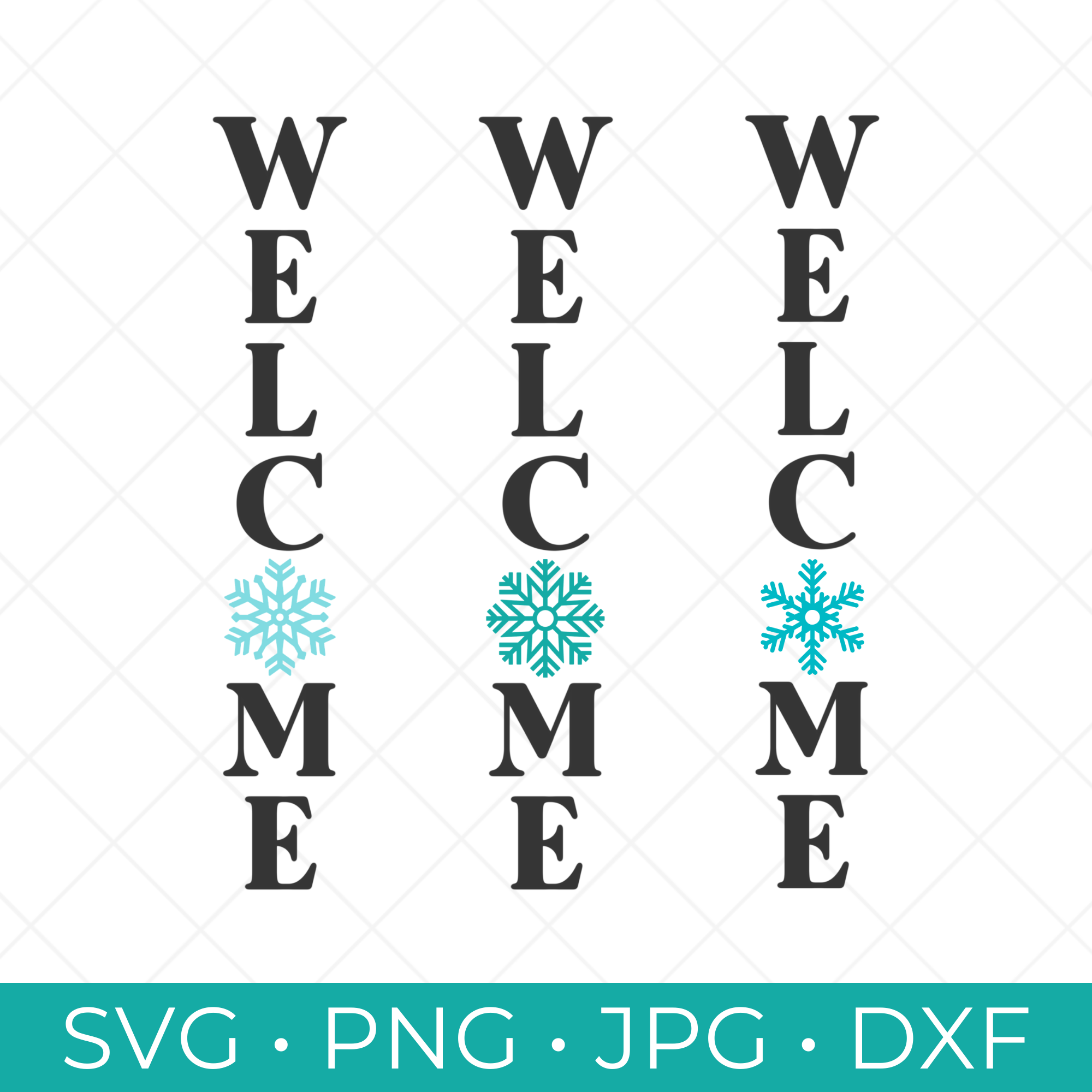 Free Printable Vertical Welcome Stencil