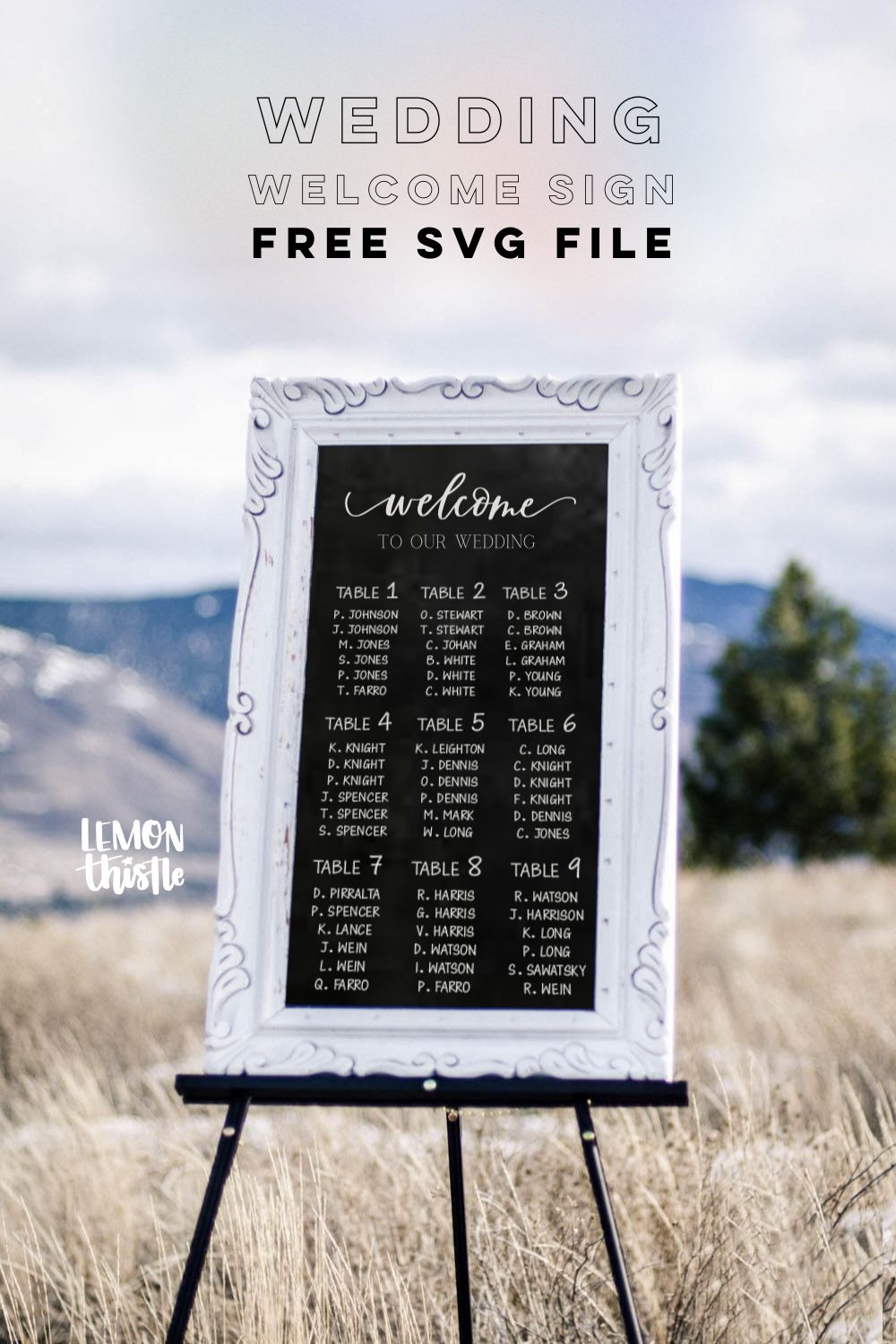 Welcome To Our Wedding SVG Free Download Lemon Thistle