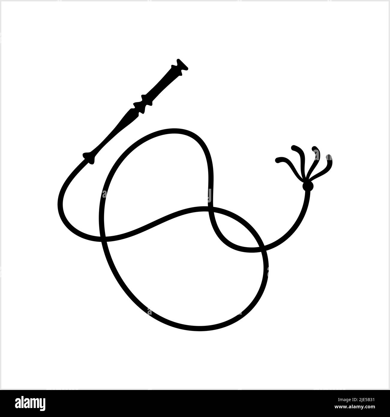 Whip Icon Riding Whip Icon Vector Art Illustration Stock Vector Image Art Alamy