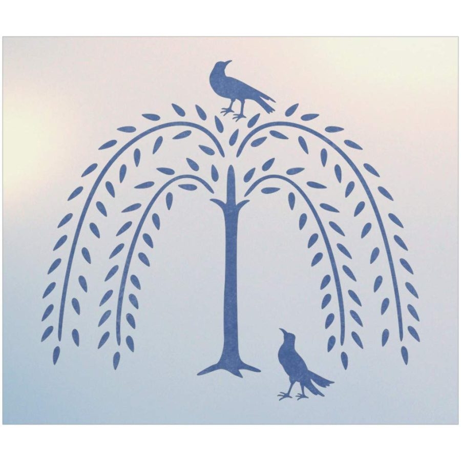 Willow 2 Crows Stencil Template The Artful Stencil